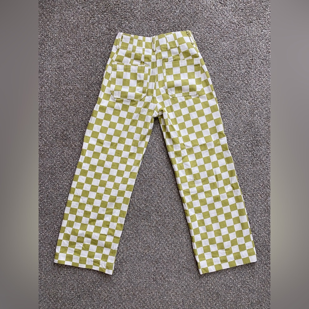 Bohme chad lime green checkered pants